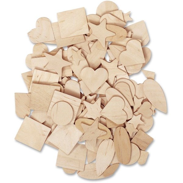 Pacon Wooden Shapes Assortment, 1000/ST, Natural PK PACAC370001